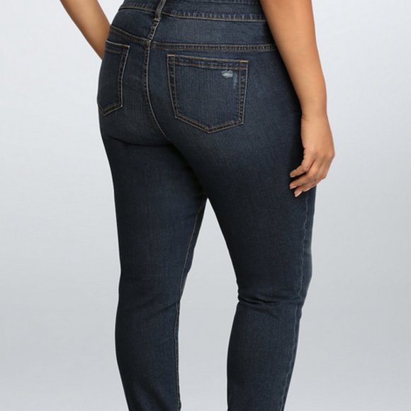 Torrid Skinny Jean - Med Wash w Destruction SZ 18 - Picture 3 of 8